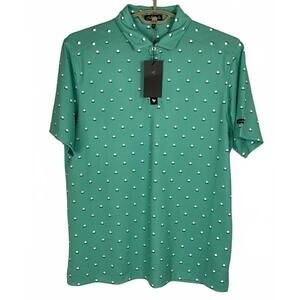 $78 Bad Birdie Pique Golf Polo Men's Size L Aim Point Dusty Jade  Green